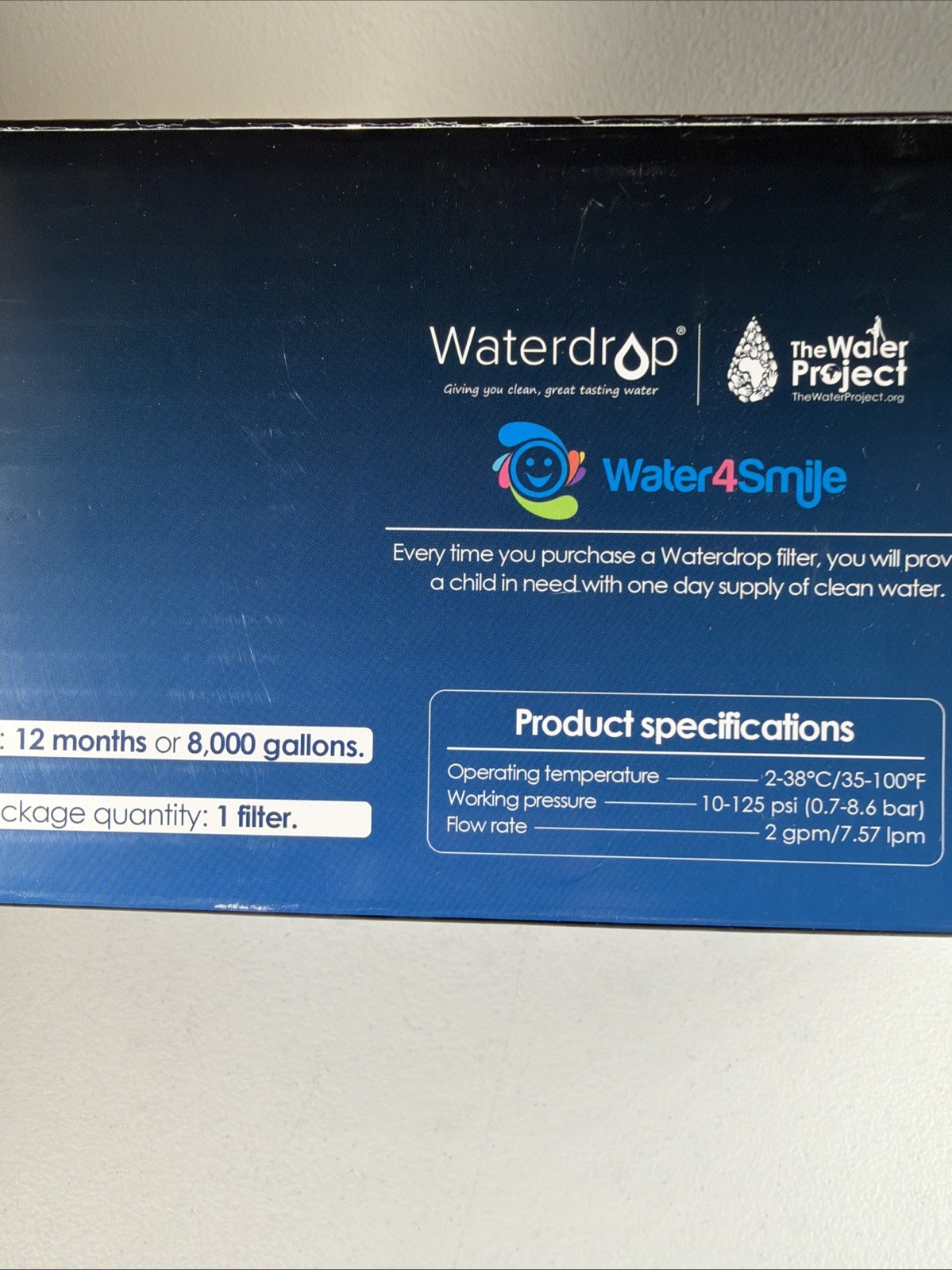 Waterdrop Undersink Water Filtration System WD-10UA New, Open Box