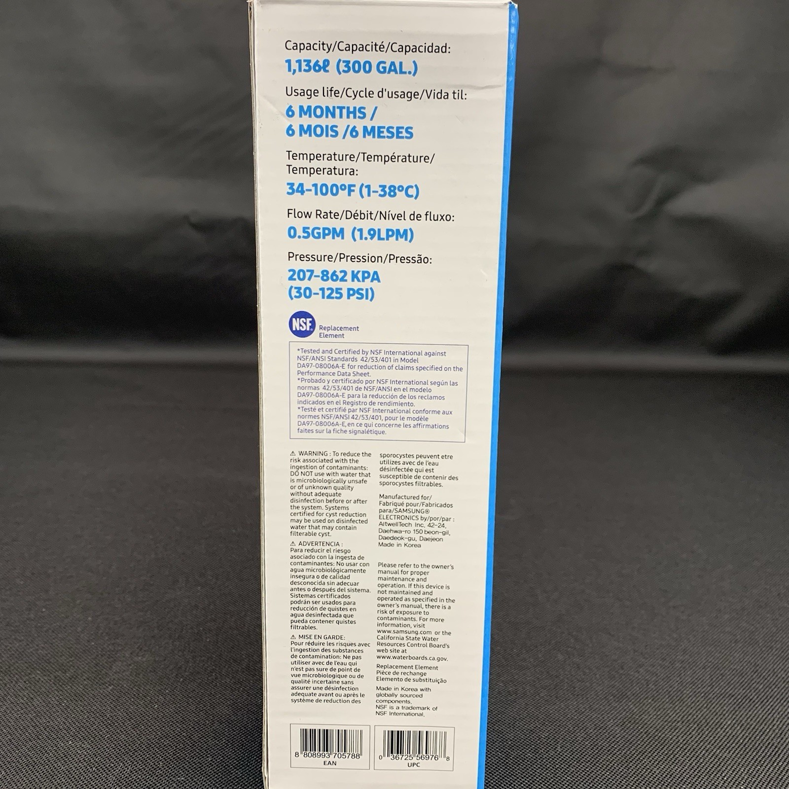 NEW Samsung DA29-00020B HAF-CIN/EXP Refrigerator Ice Water Filter Da97-08006A-E