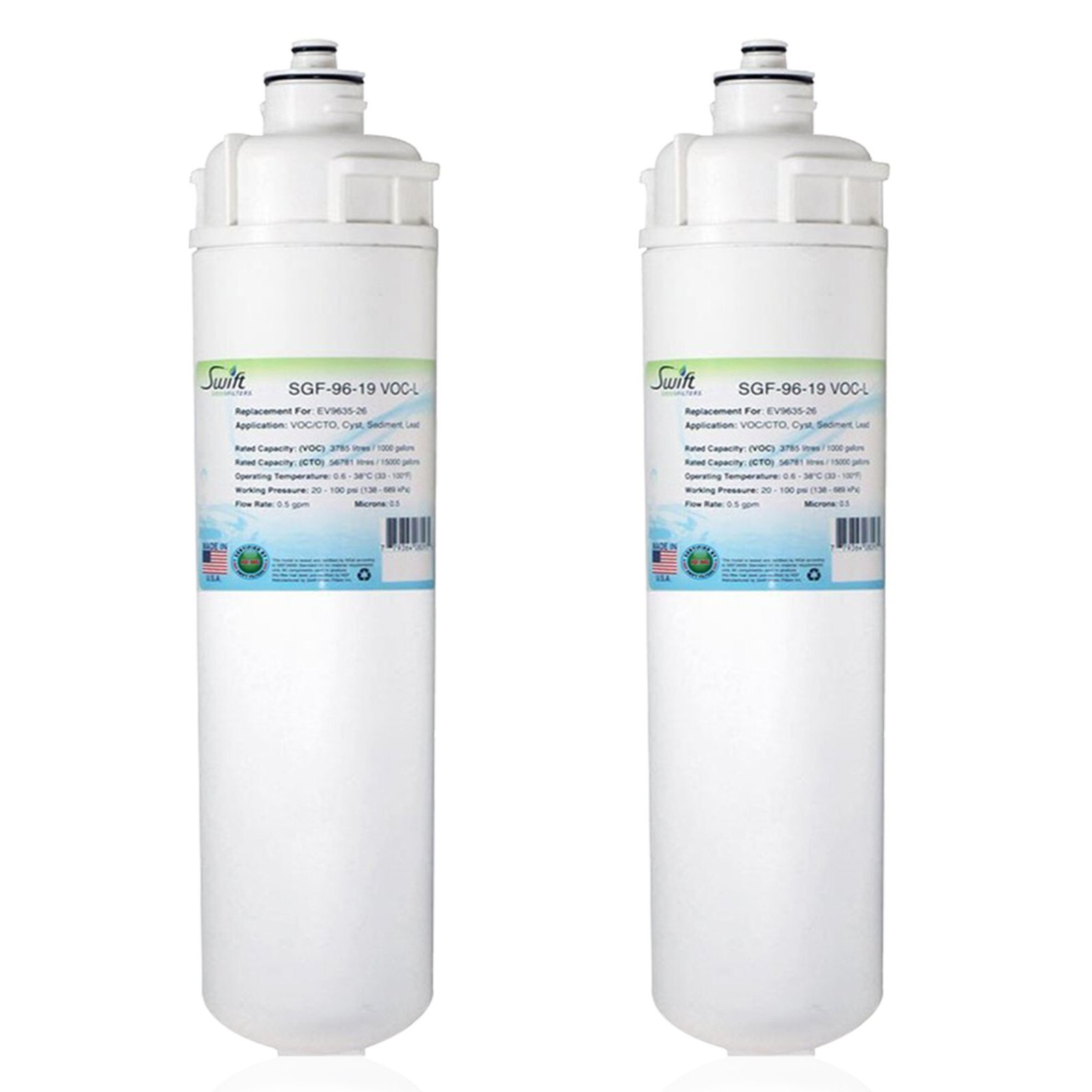 Swift Green SGF-96-19 VOC-L Fits for Everpure EV9635-26, EP25, EP15, EP3 filter
