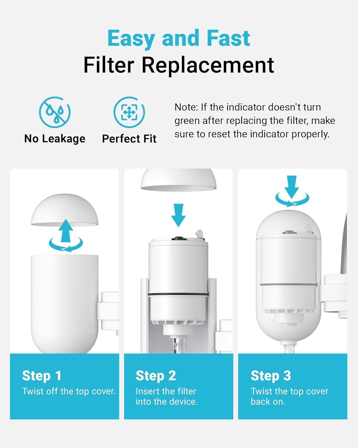 AQUA CREST RF-3375 NSF Certified Water Filter, RF-3375 faucet Replacement filter
