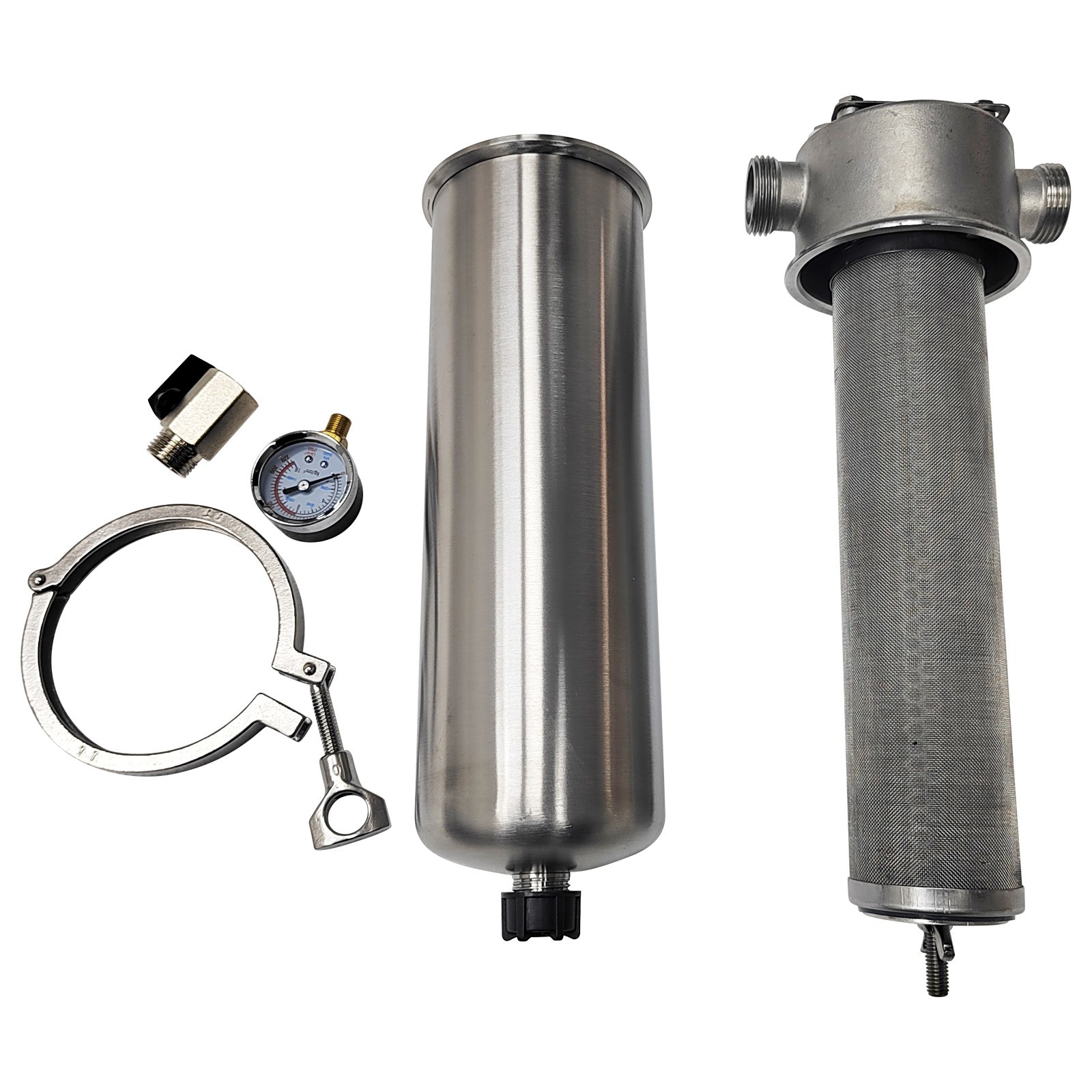 10″L Corrosion-resistant 304 Stainless Steel Filter 1″NPT Inlet/outlet Diameter