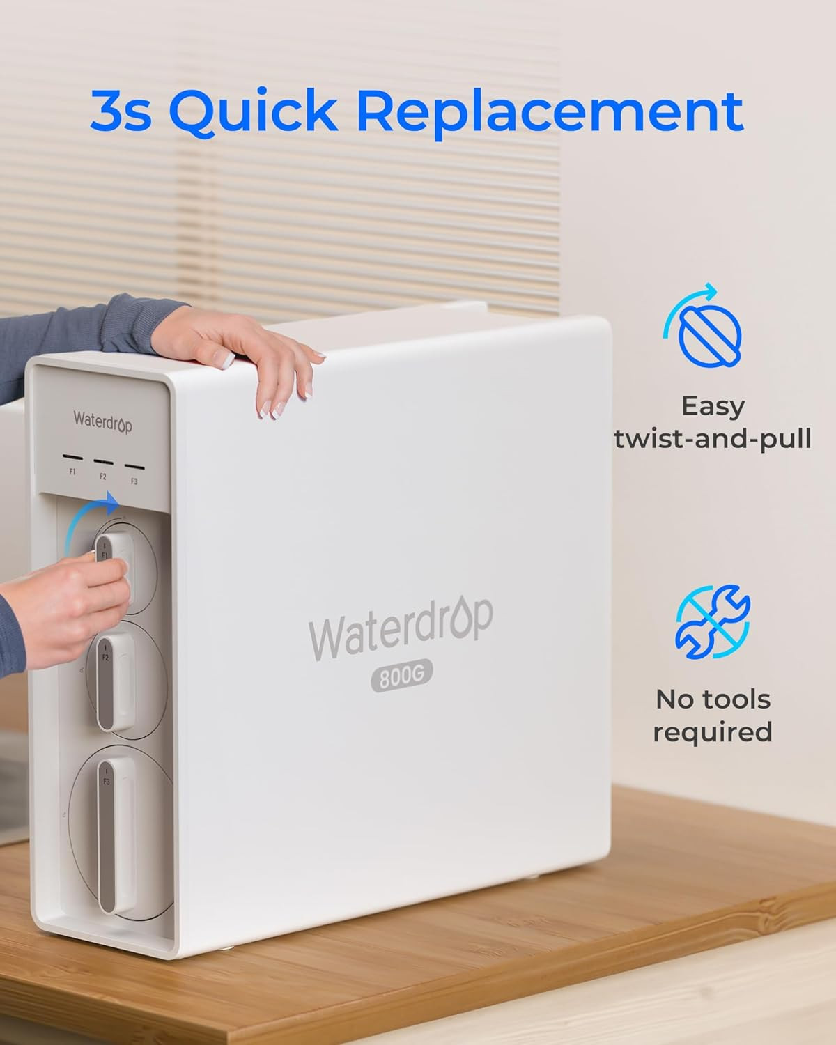 X8-WAN Alkaline Mineral Tankless Reverse Osmosis System, NSF/ANSI 42&58&372 Cert