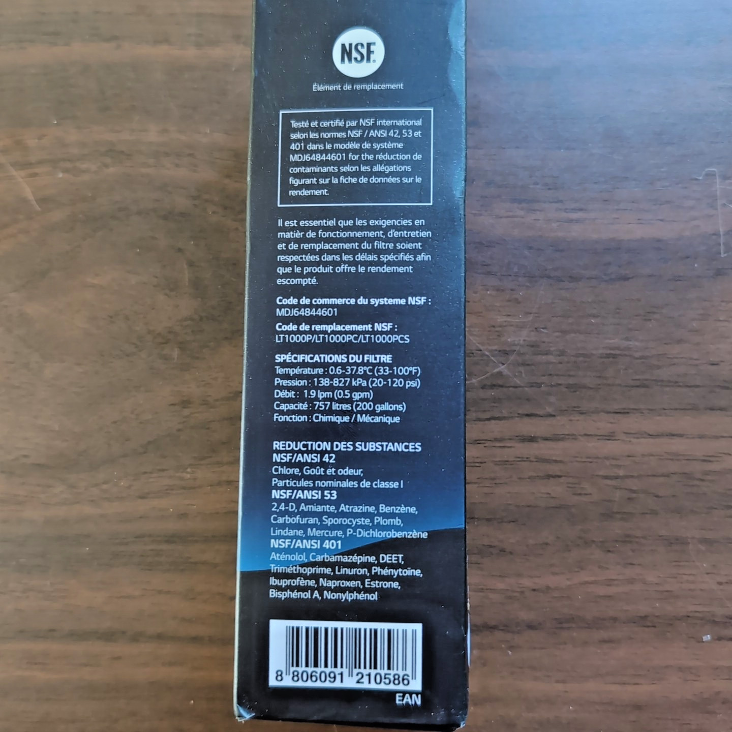 Genuine LG Water Filter Replacement Cartridge LT1000P/PC/PCS – New and Sealed!