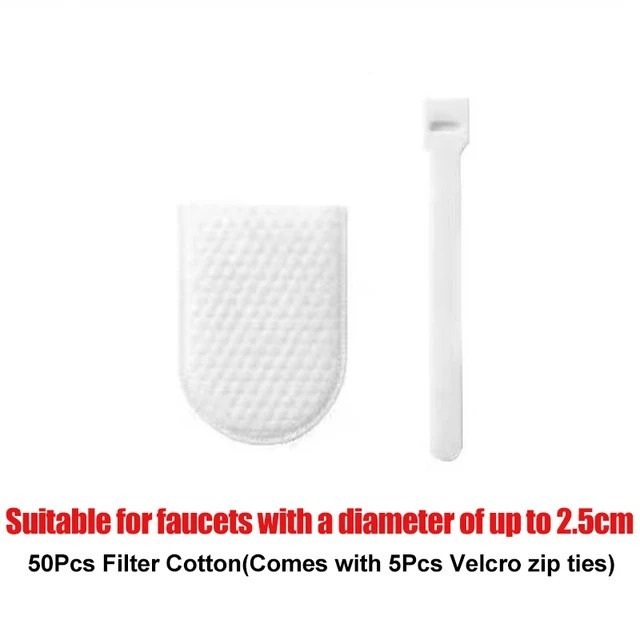 50PCS Faucet Filter Cotton Anti Splash Water Purifier Tap Rust Sediment Filter
