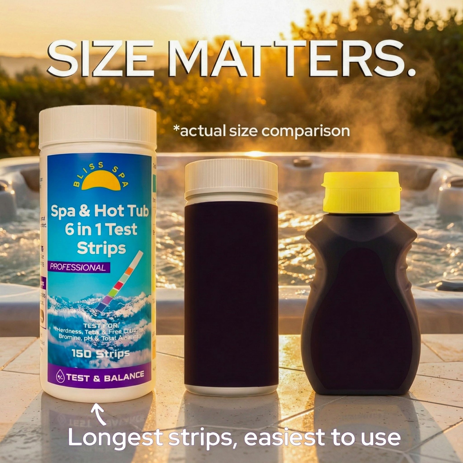 Spa Hot Tub Test Strips 6 in 1 (150 Strips), Easy & Accurate Testing…