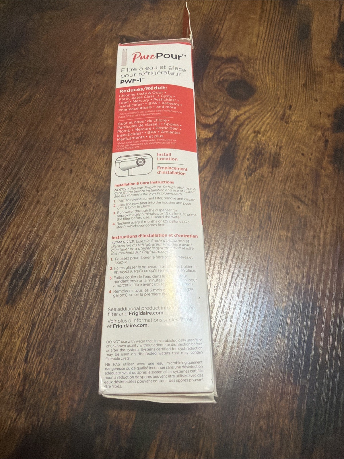 Frigidaire FPPWFU01 PurePour PWF-1 Water Filter Genuine New w/ Open Box