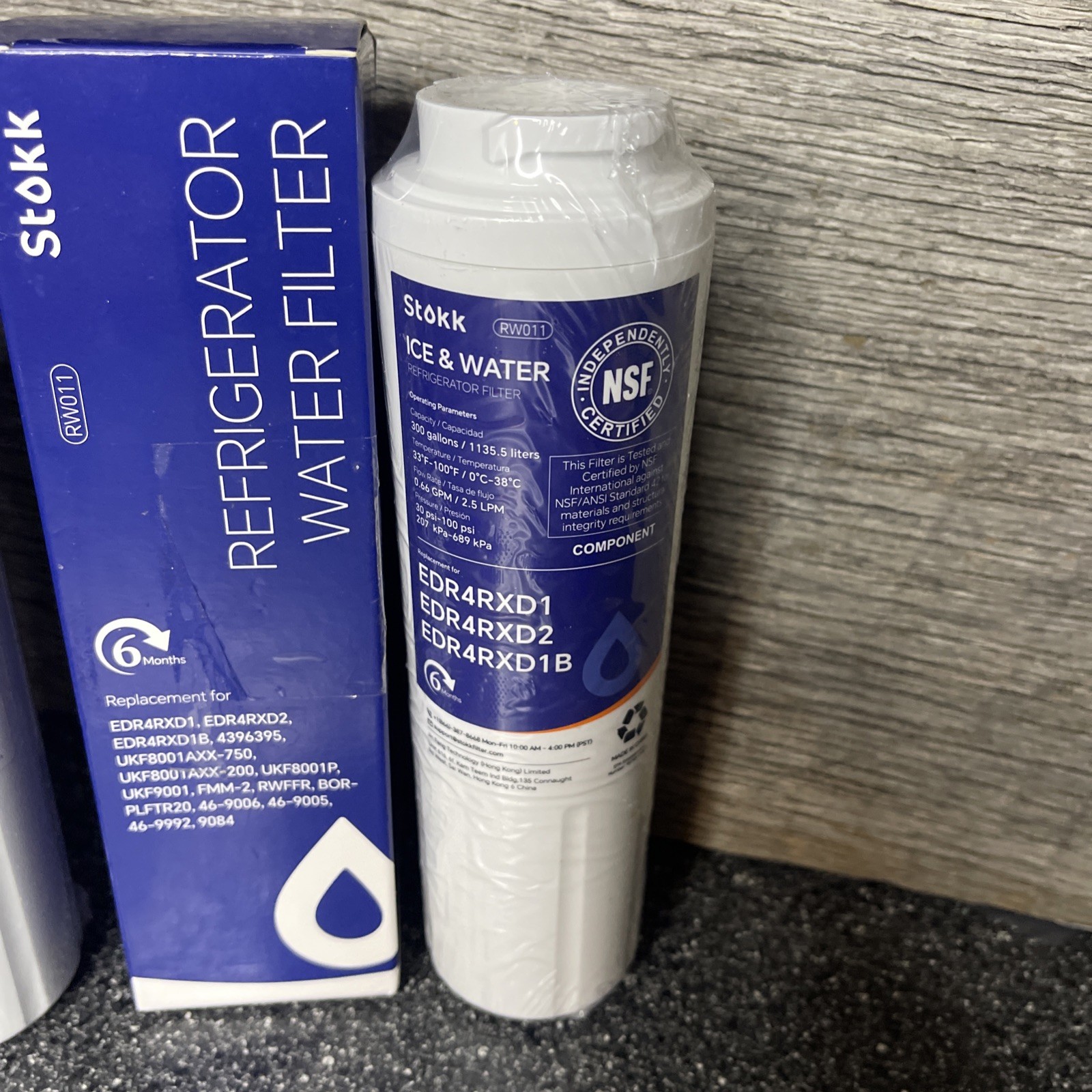 2pk Stokk RW011 Refrigerator Water Filter Replacement Compatible w Multiple Mods