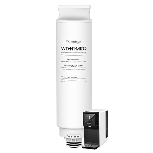 Waterdrop N1 Countertop Reverse Osmosis System, with one WD-N1-MRO Filter