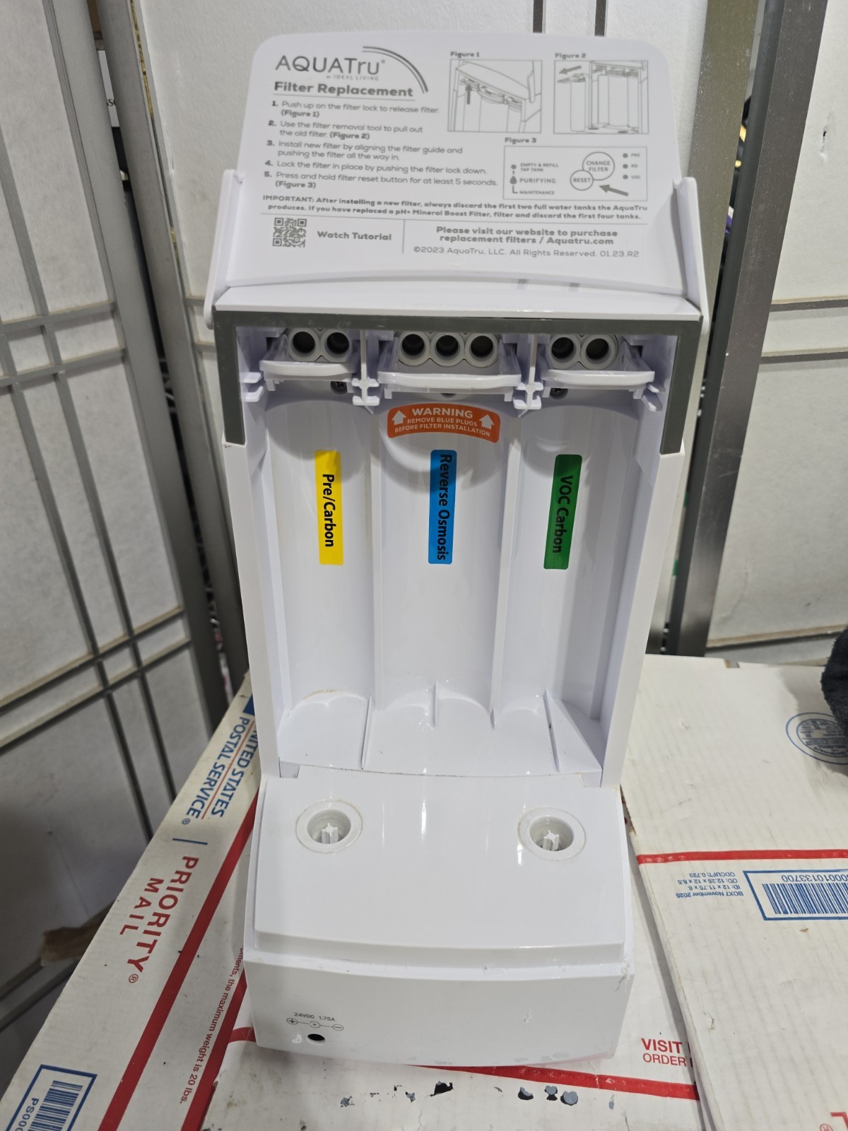 AQUATRU Carafe Reverse Osmosis Water Purifier TESTED *ONLY REPLACEMENT UNIT*