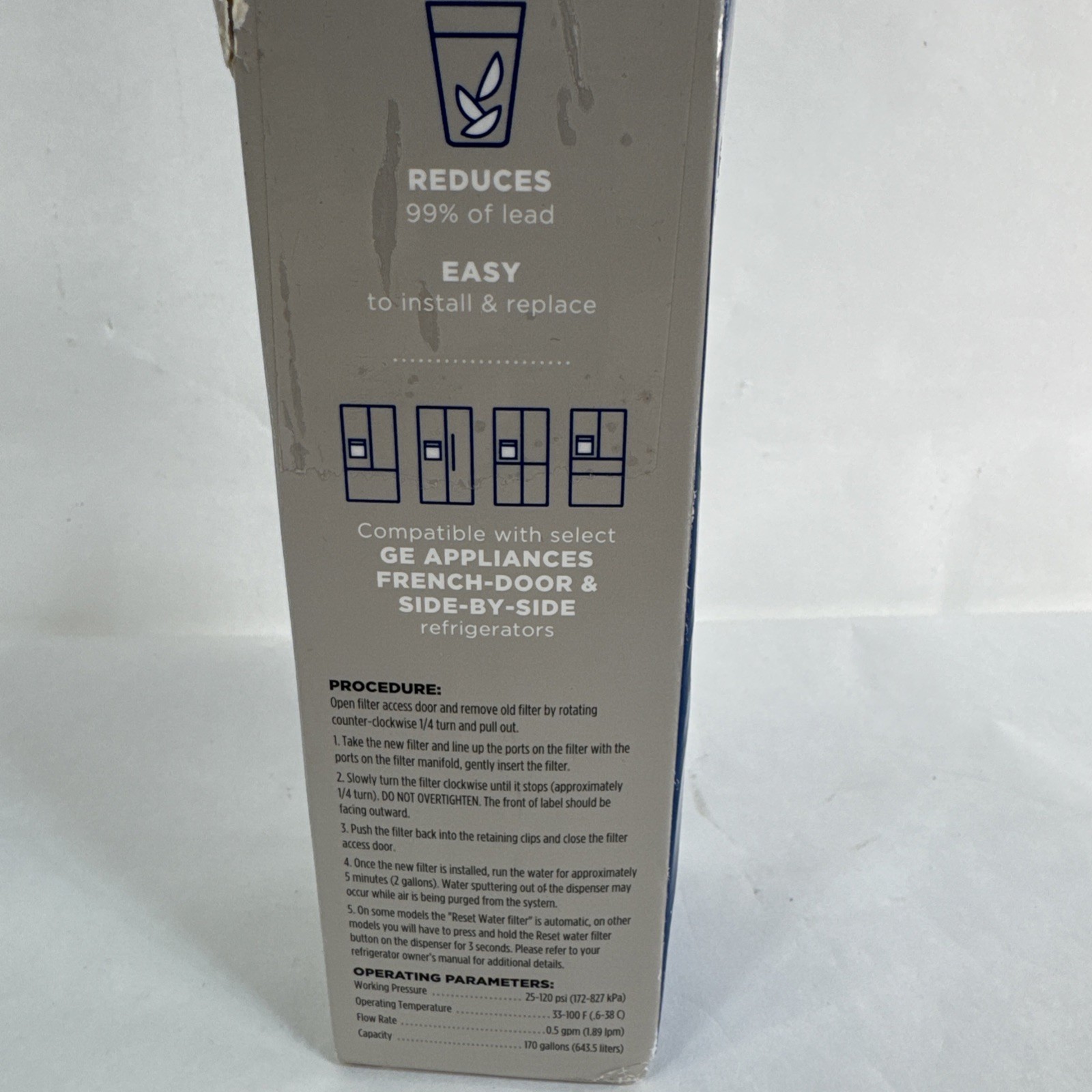 GE XWFE Refrigerator Water Filter Genuine Replacement w/ Chip, New