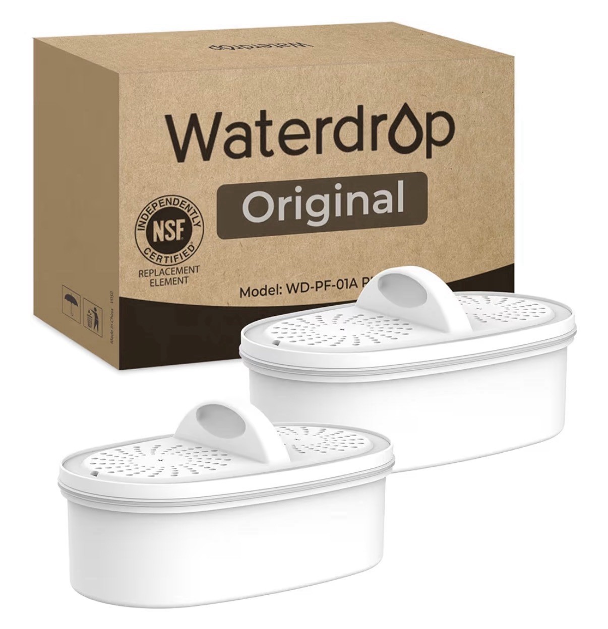 Waterdrop Pitcher Replacement Filters 2 Packs in Box WD-PF-01A-Plus ~ NEW SEALED