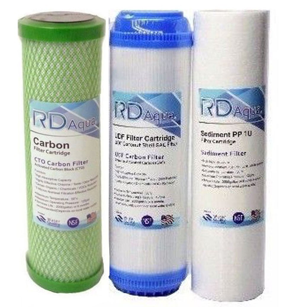 4 Stages Blue Under Sink Water Filter System Lead Free NSF Certified