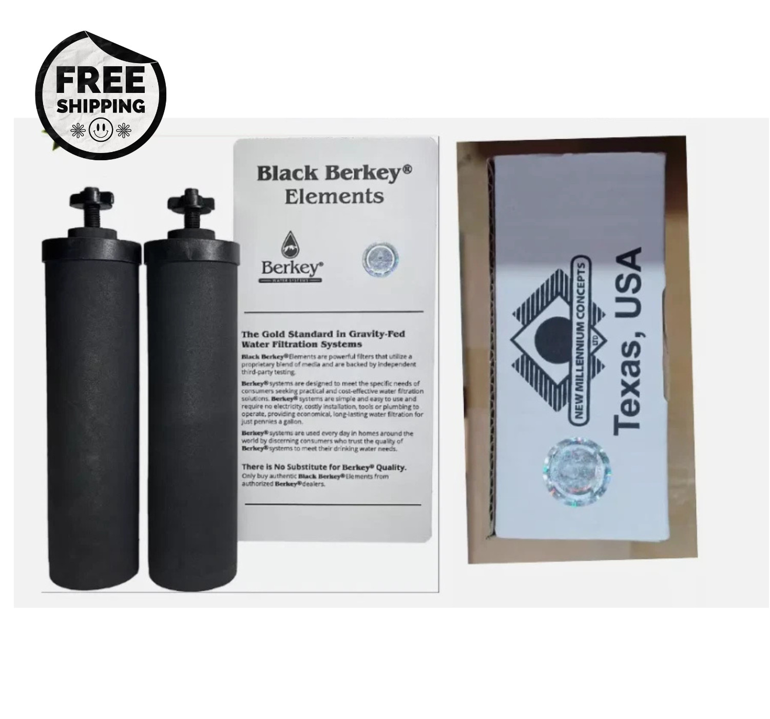 Berkey Authentic Black BB9-2 Water replacement Filters New/Free Shipping