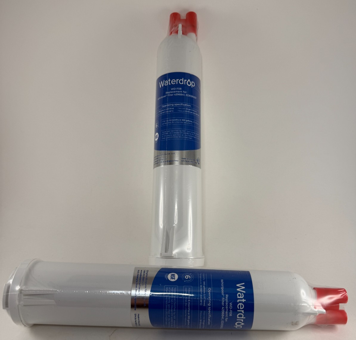 2 Pack of Genuine Waterdrop Filters Model WD-F08 | New Sealed- Replacement