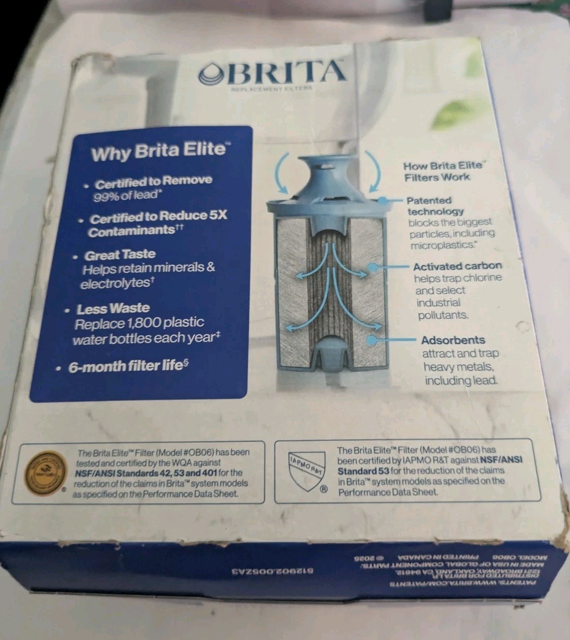 Brita Elite Replacement Water Filters for Brita Pitchers and Dispensers 2-Pack