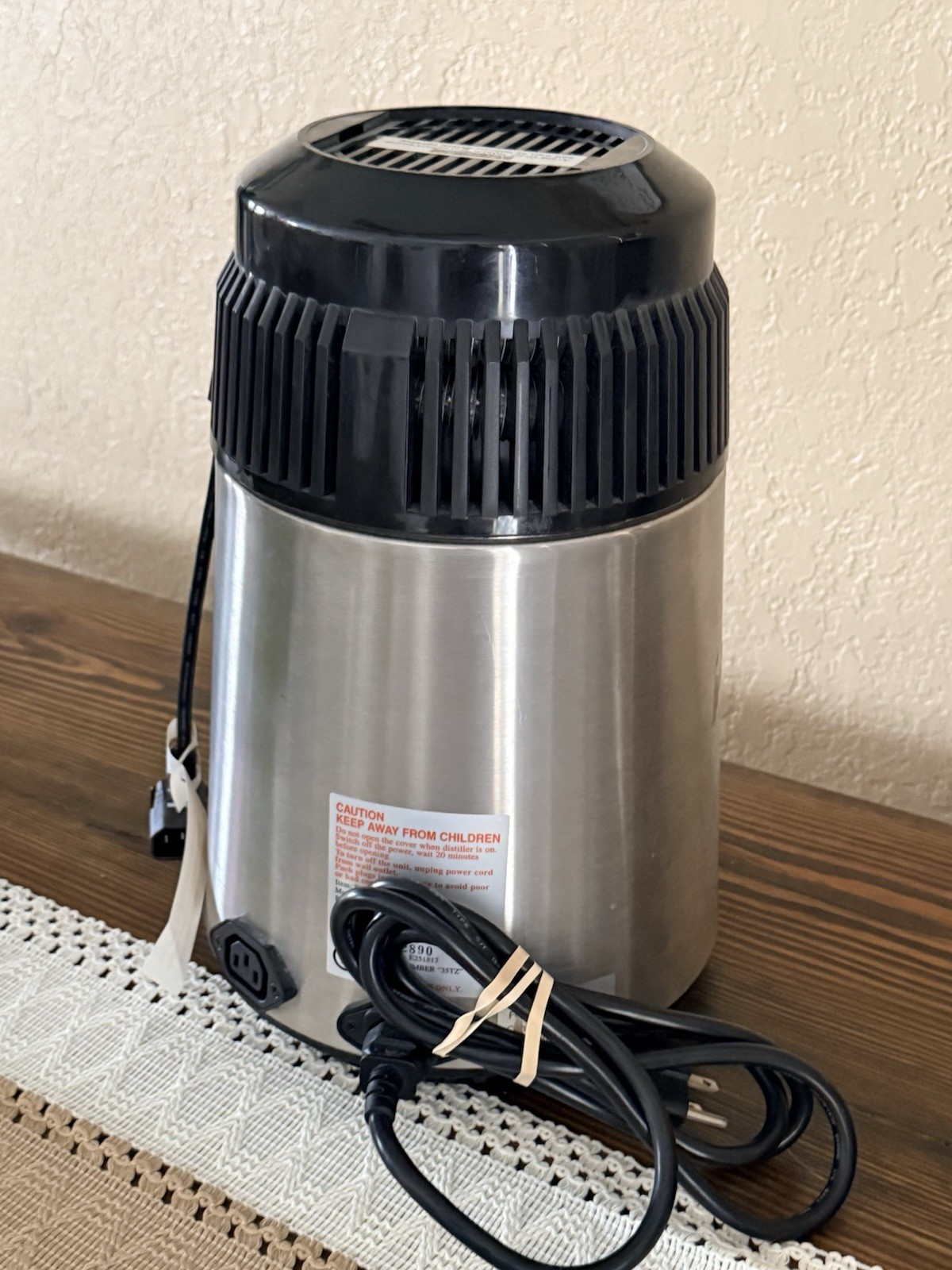 MegaHome MH943S Counter Top Water Distiller Black & Stainless No Pitcher – Used