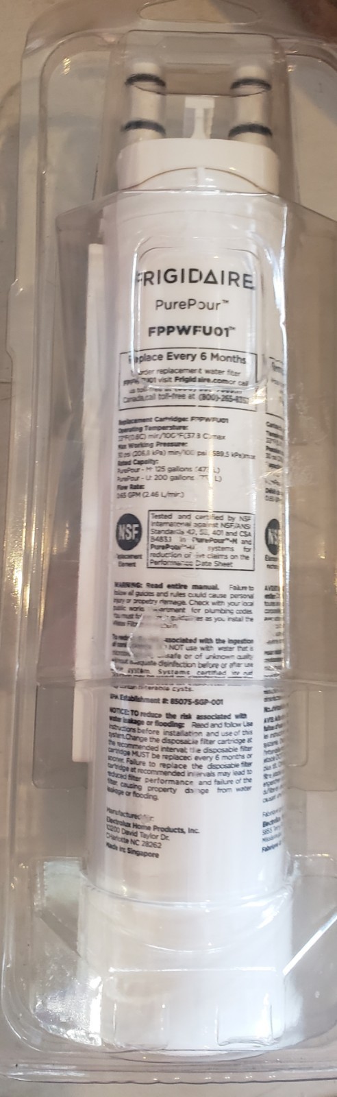 1 Pack Frigidaire PWF-1 FPPWFU01 Refrigerator PurePour Water &Ice Filter