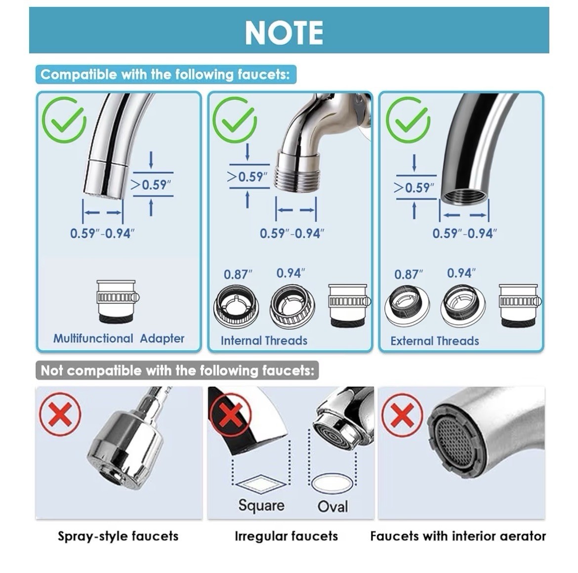 T1 Faucet Water Filter, Chrome White 5-Stage Filtration for Kitchen Sink, 1 Coun