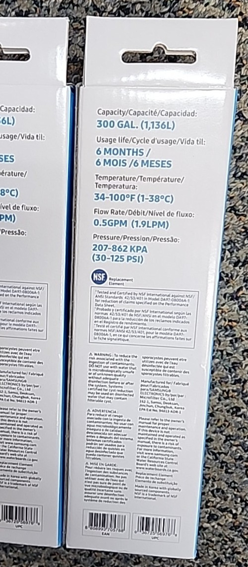 Genuine Samsung DA29-00020B HAF-CIN/EXP Refrigerator Water Filter