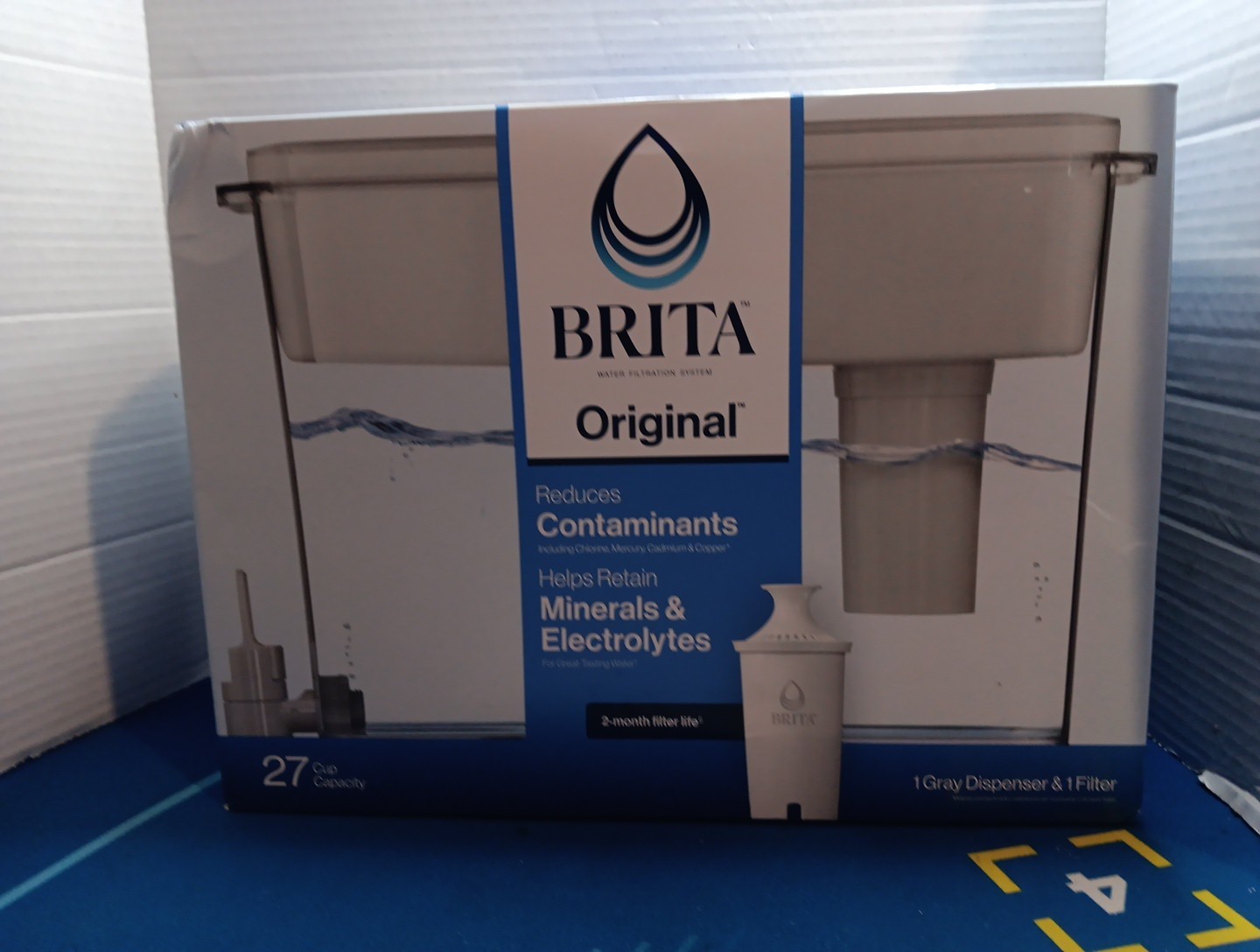 Brita Extra Large 27-Cup Filtered Water Dispenser with Filter – Gray