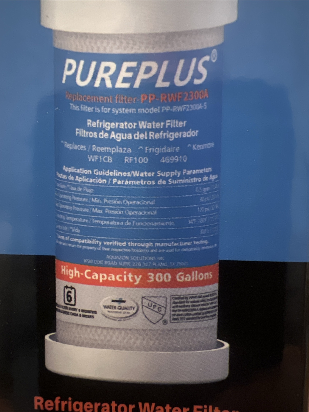 2 pk PurePlus Replacement Water Filter PP-RWF2300A / For Frigidaire / Kenmore