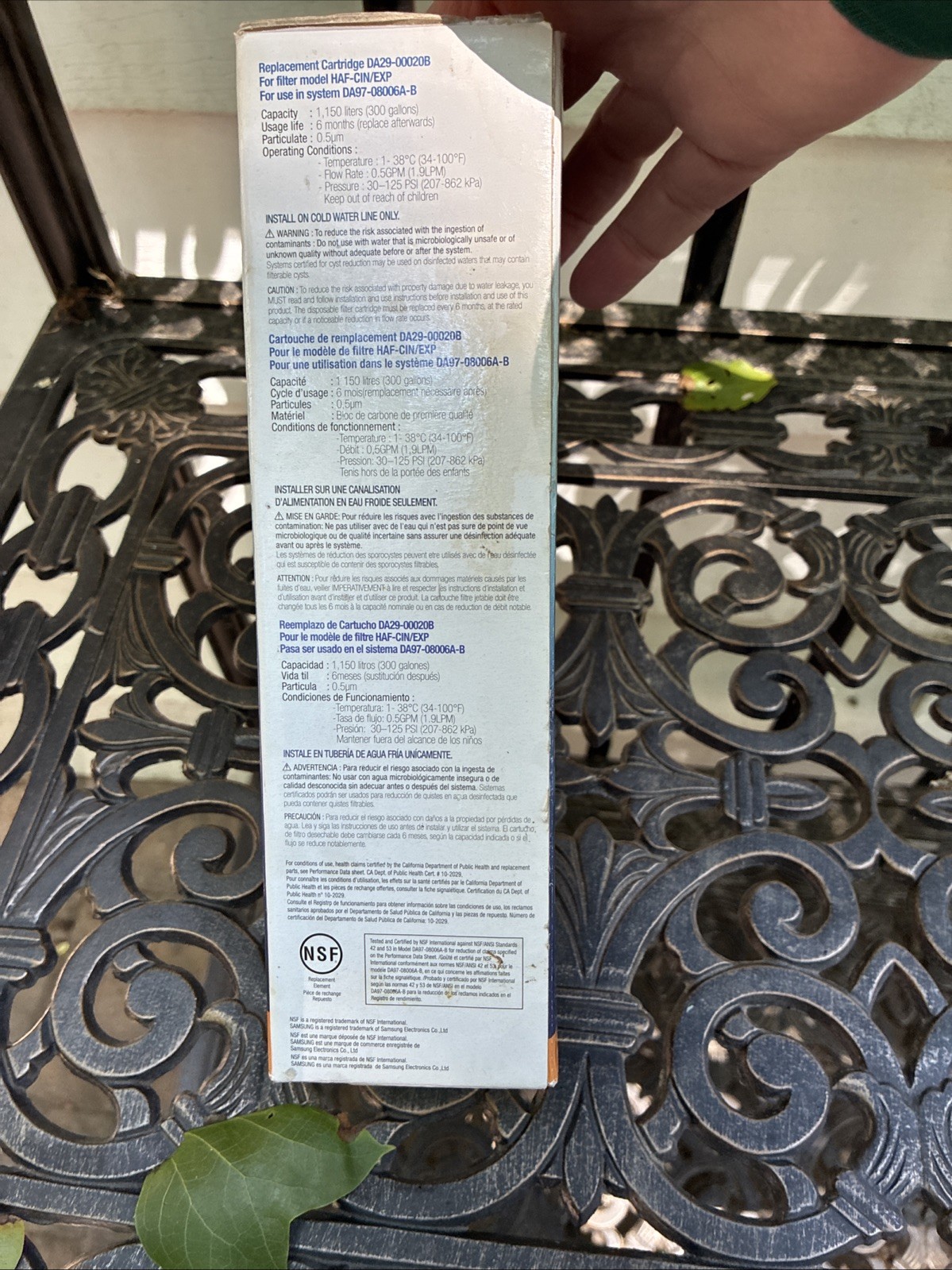 Genuine OEM Samsung HAF-CIN/EXP Refrigerator Water Filter DA29-00020B