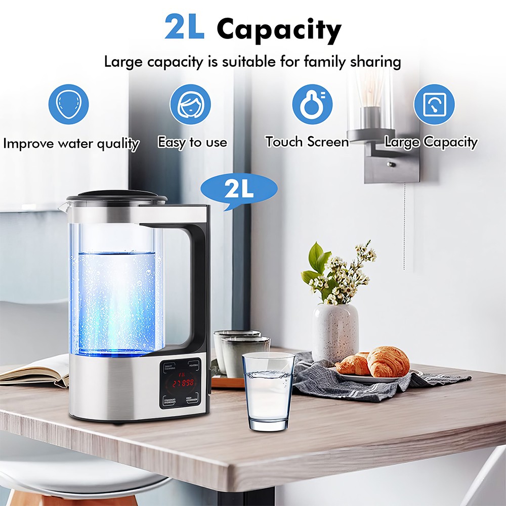 2L Portable Kangen Water-Electric Hydrogen Rich Water Ionizer Generator Machine