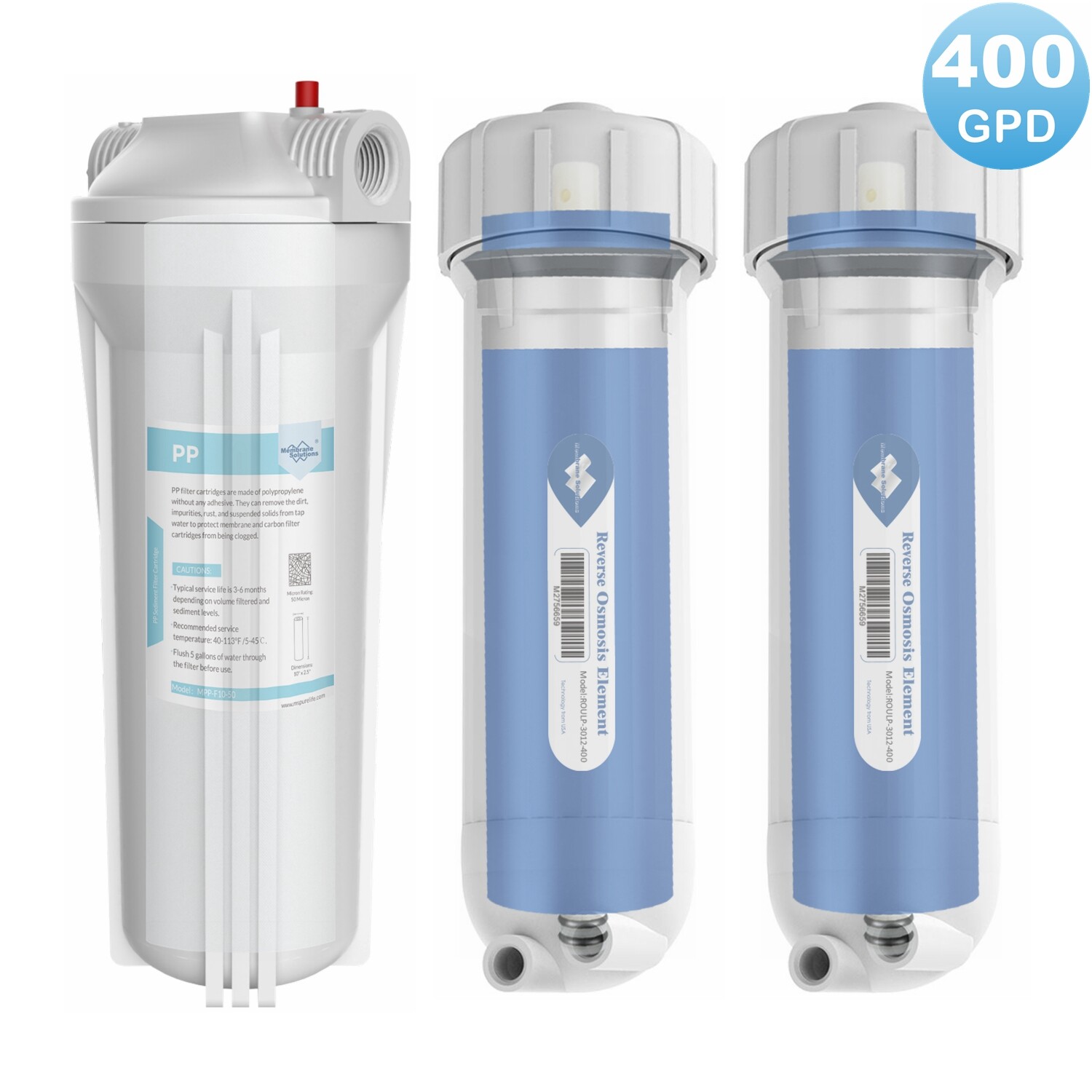 400 GPD RO Membrane Maple Syrup Reverse Osmosis Filtration System Cartridges Set
