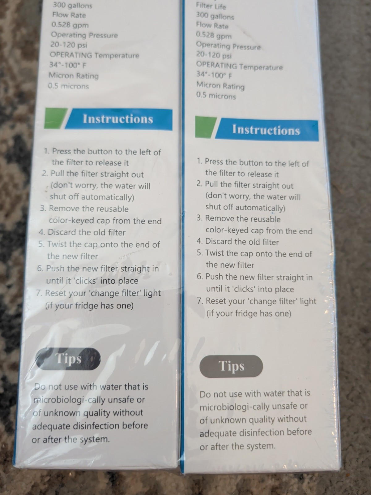 2 Pck Fridge Filter -,Filter 3, 4396841, 4396710 – Qaofly