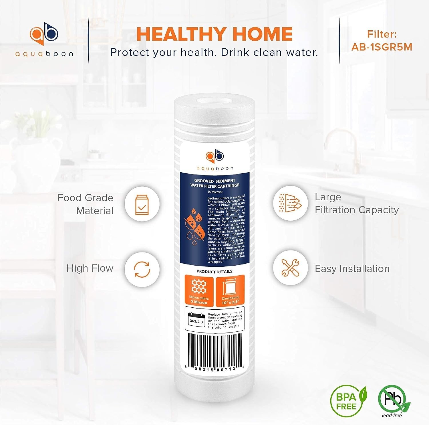 10×2.5 5 Micron Sediment Filter Cartridge in 4-Pack – Protect Your Water Quality