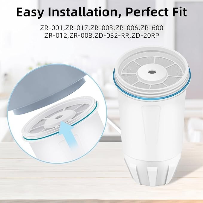 Water Filter Replacement Fit for Zero Pitcher and Dispenser ZR-001 ZR-017 10Pack