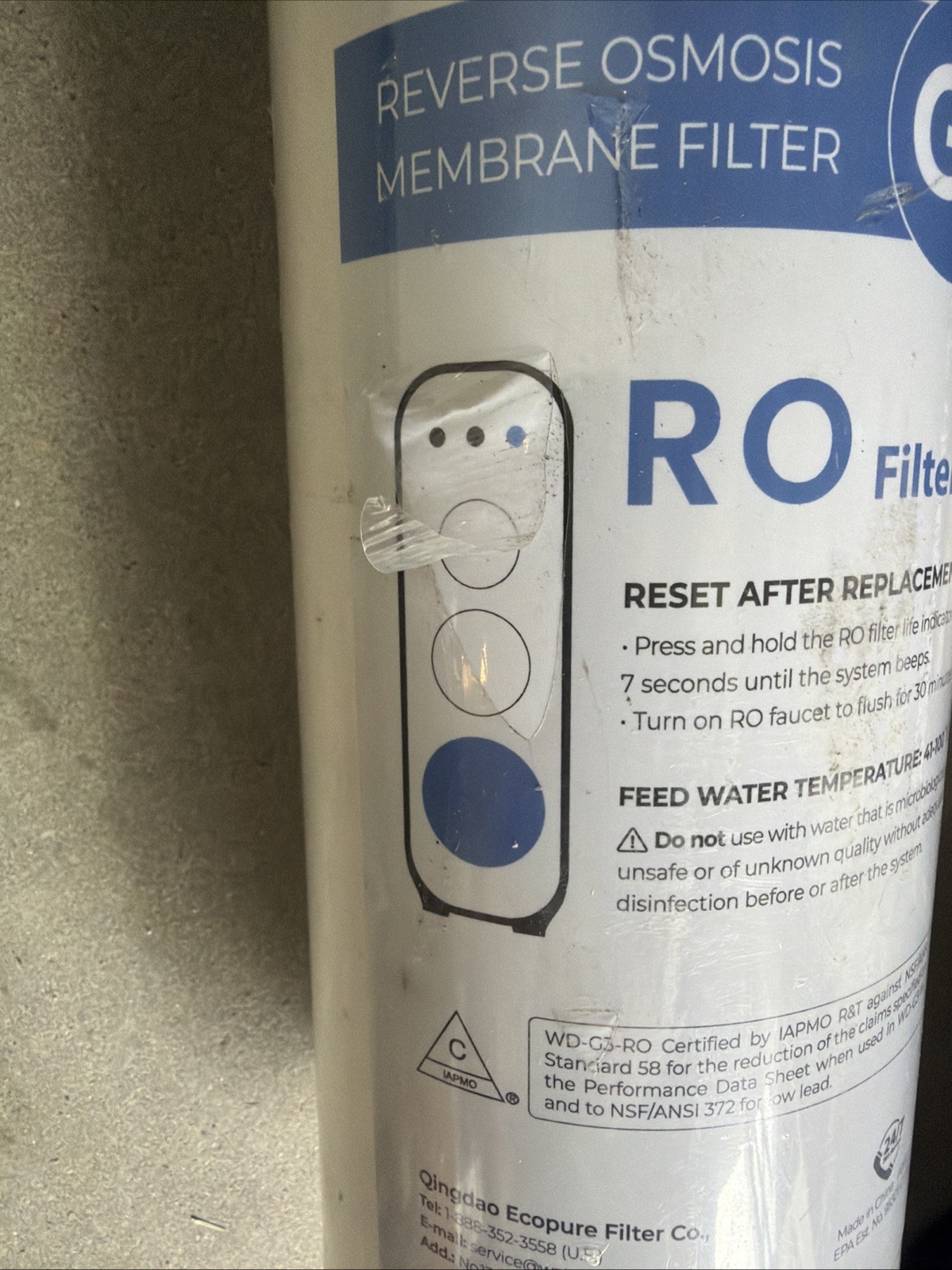 Waterdrop WD-G3-RO Filter, Replacement for WD-G3-W Reverse Osmosis System