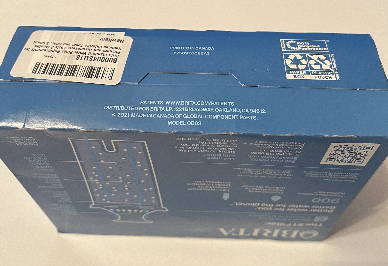 BRITA STANDARD REPLACEMENT FILTERS.3 COUNTS.NEW IN BOX.