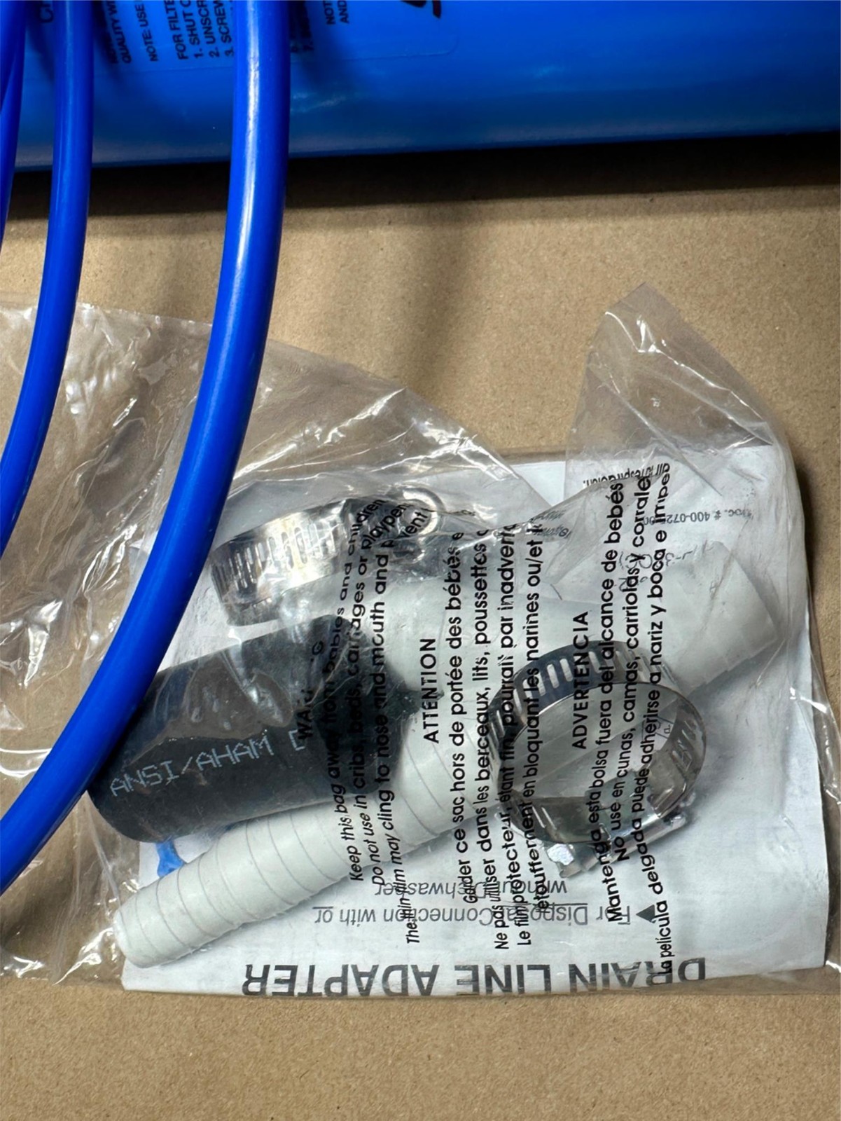 Pure Blue 3-Stage 1:1 80 GPD Certified Reverse Osmosis Water Filtration System