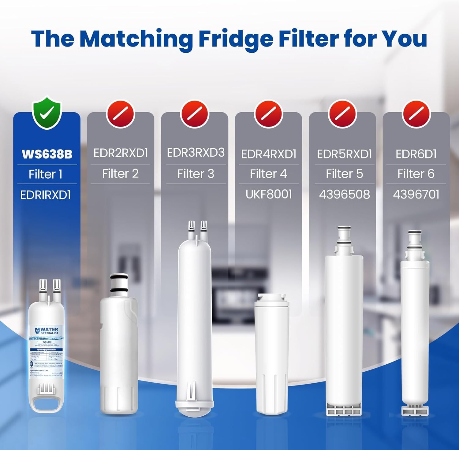 Waterspecialist Replacement forKenmore® 46-9081, 46-9930 Water Filter,2 Pack