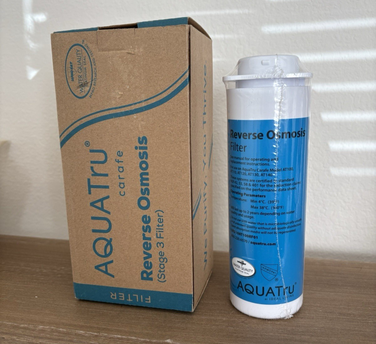 Aquatru Carafe AT100 Reverse Osmosis Filter NEW AND SEALED