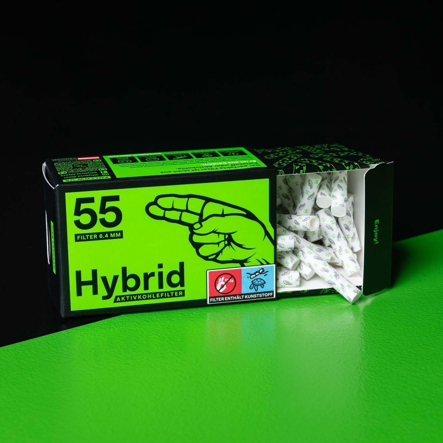 Superior 6.4 mm Hybrid Filter: 55 Packs of Activated Carbon & Cellulose Magic