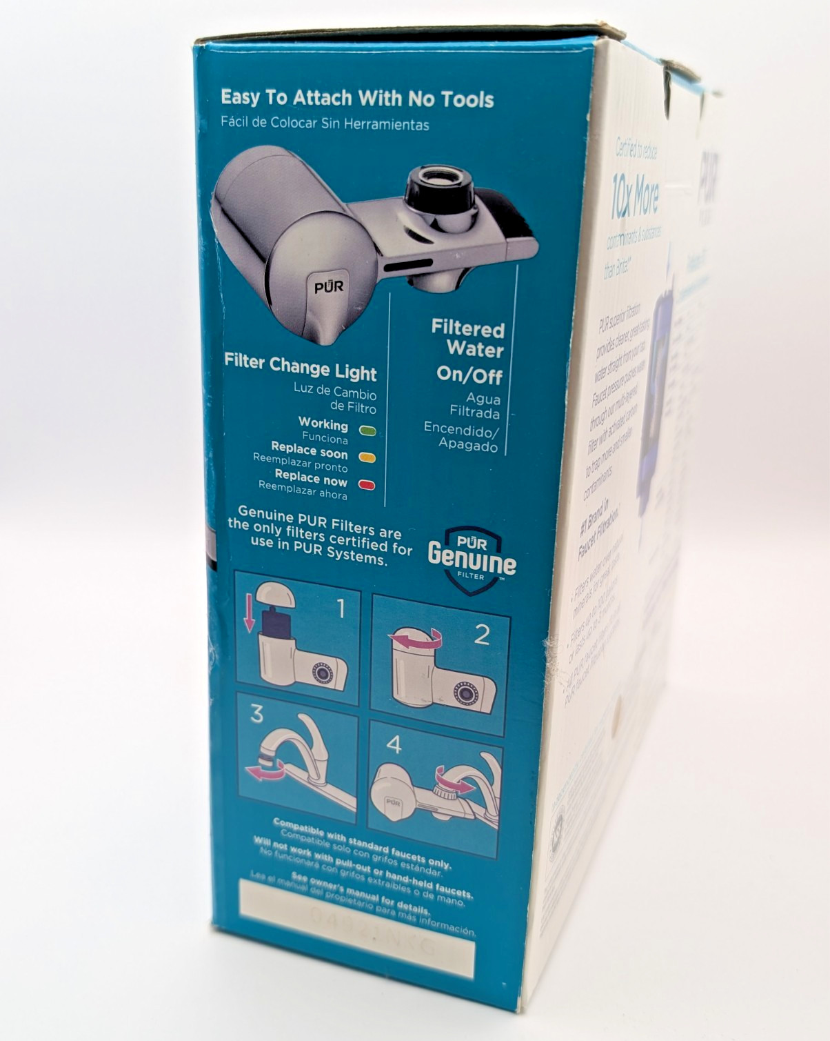 PUR PLUS Faucet Mount Water Filtration System Chrome w/ 2 Filters PFM400HVP New