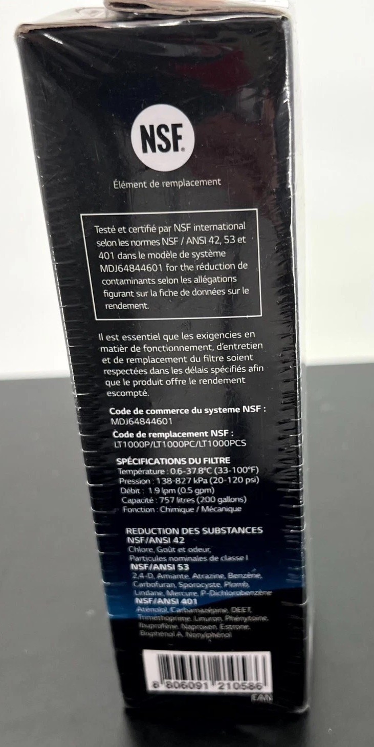 LG LT1000P 6 Month & 200 Gallon Capacity Cartridge Refrigerator Water Filter