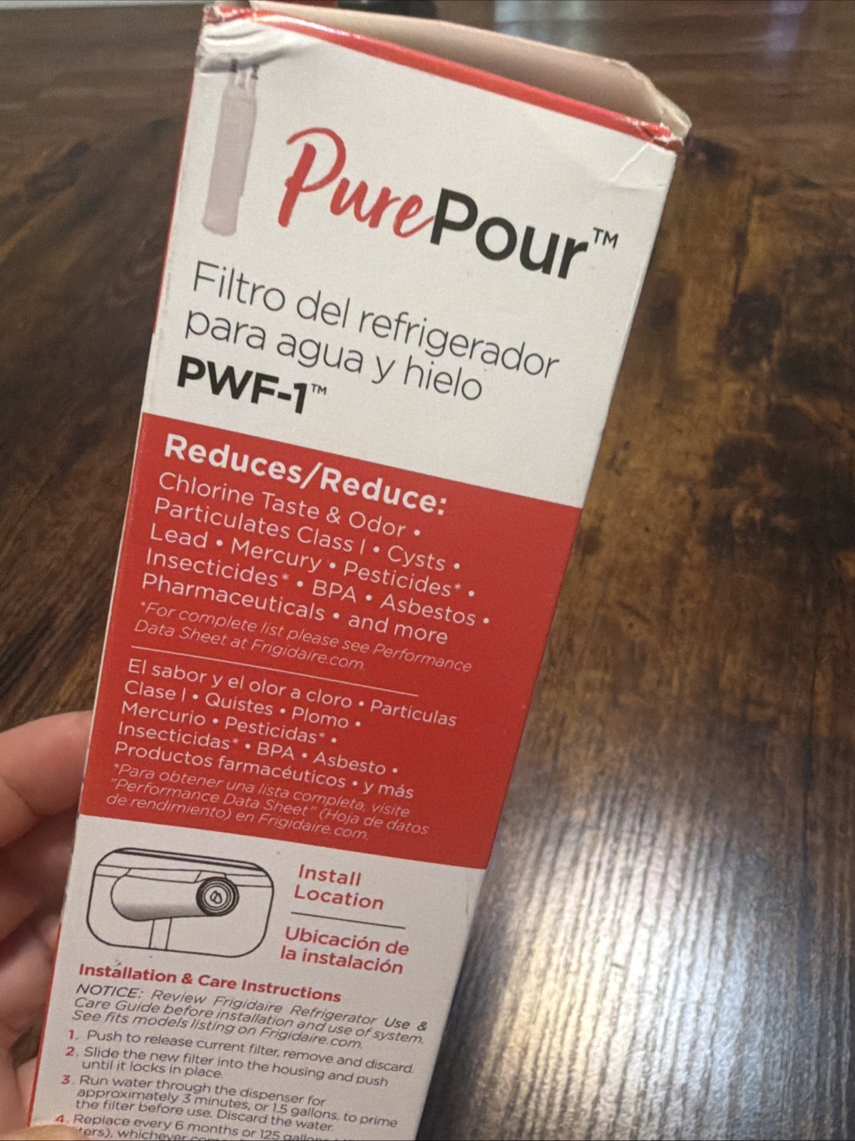 Frigidaire FPPWFU01 PurePour PWF-1 Water Filter Genuine New w/ Open Box