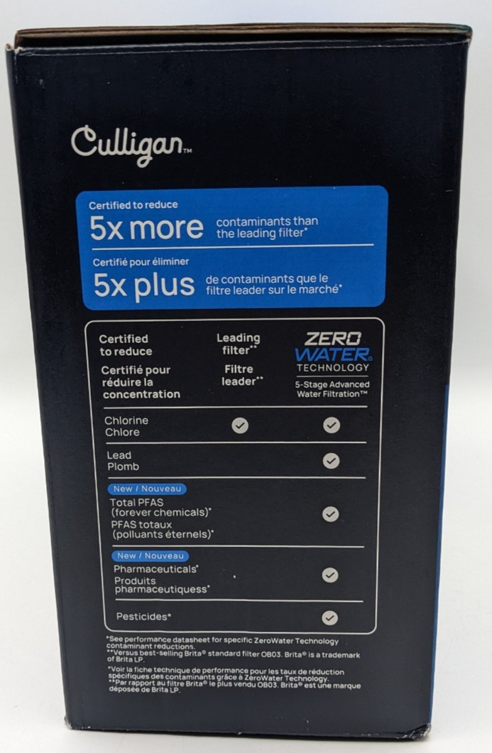 Culligan with ZeroWater Technology Water Filter 5-Stage Advanced 3 Pack NOB