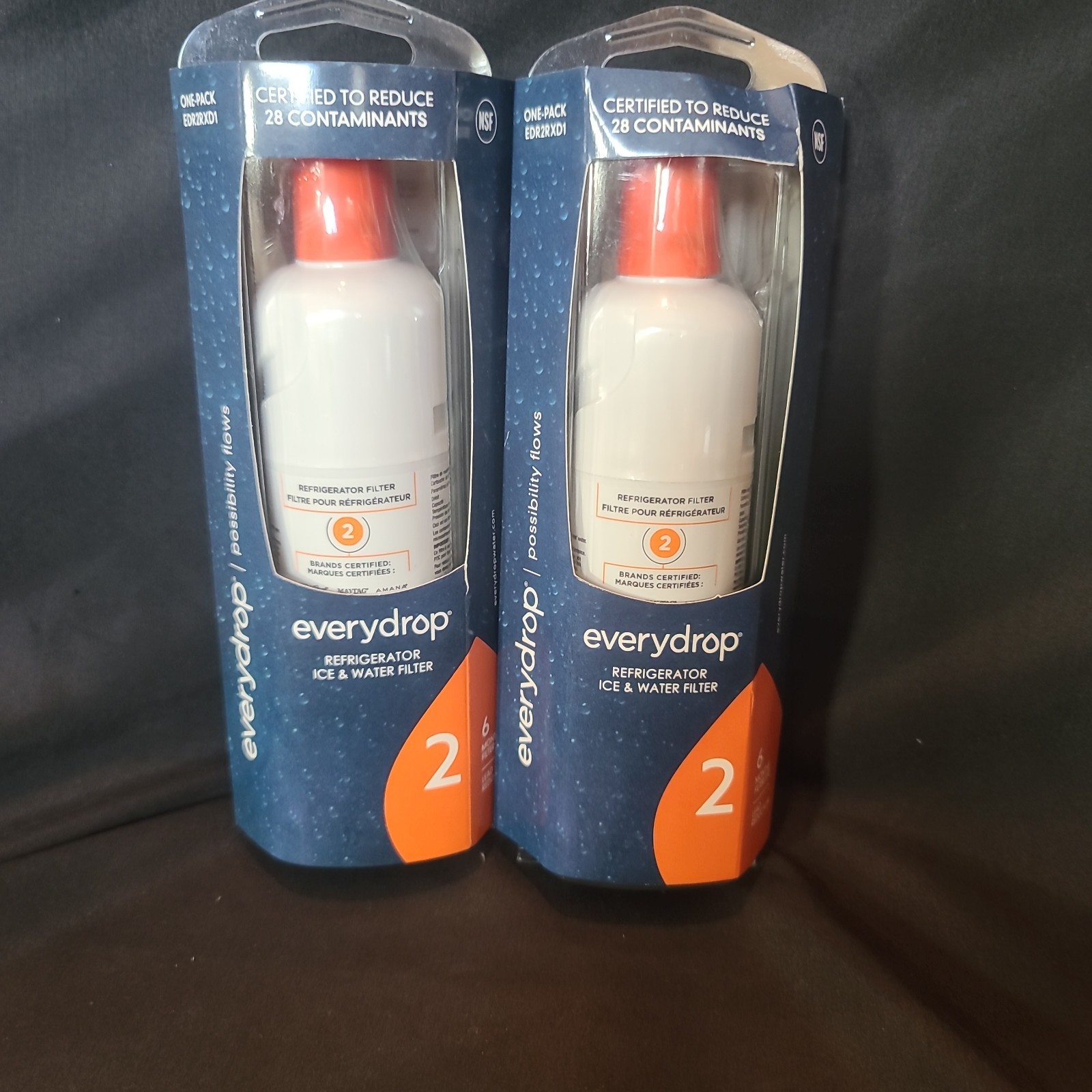 (Lot Of 2) EveryDrop 2 Ice And Water Refrigerator Water Filter ΕDR2RXD1