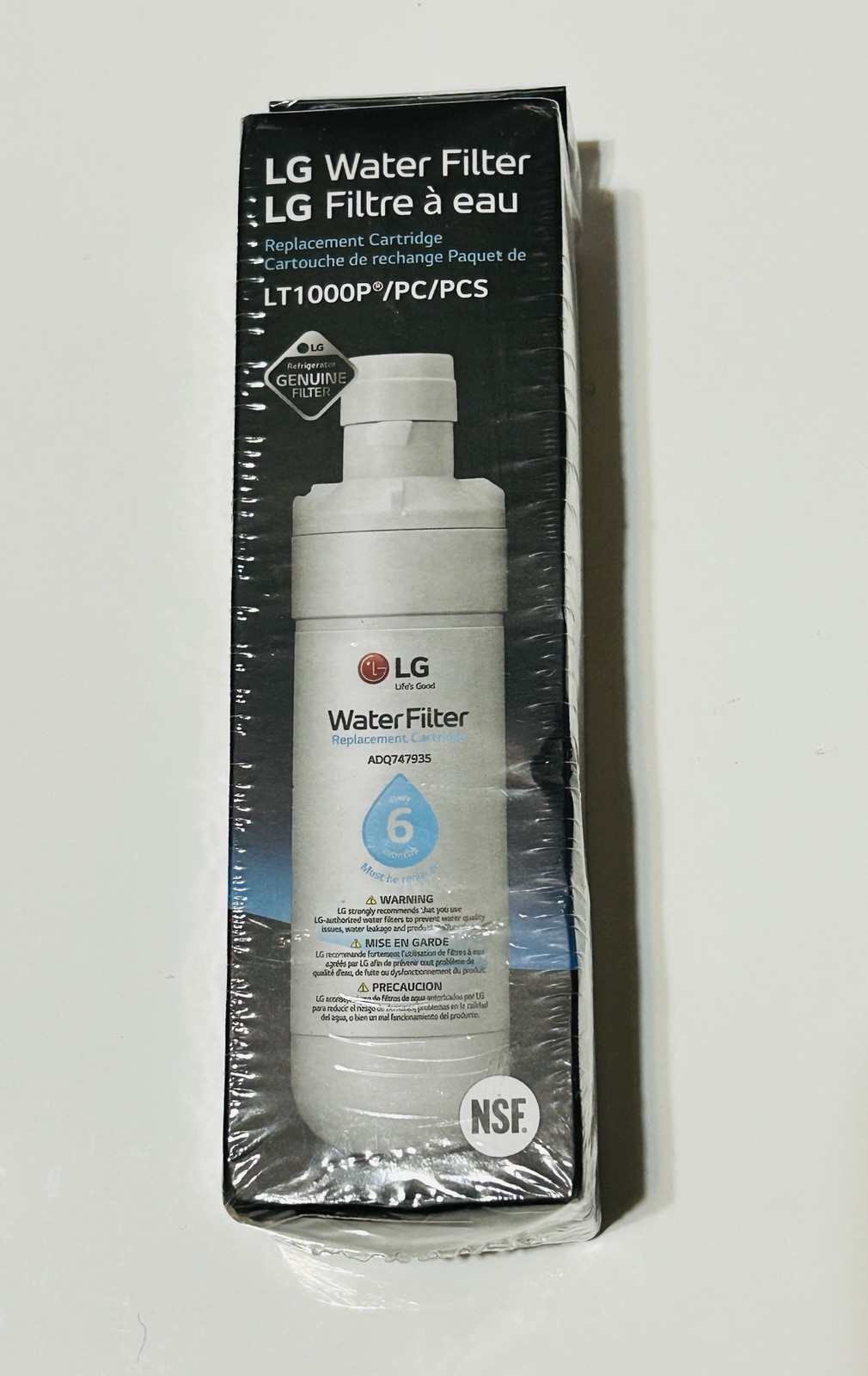 LG Water Filter Replacement Cartridge LT1000P/PC/PCS – New
