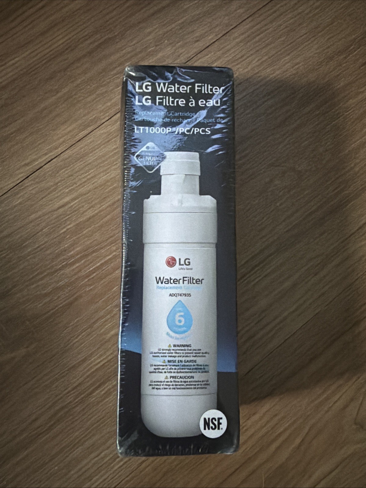 Genuine LG Water Filter Replacement Cartridge LT1000P/PC/PCS – New and Sealed!
