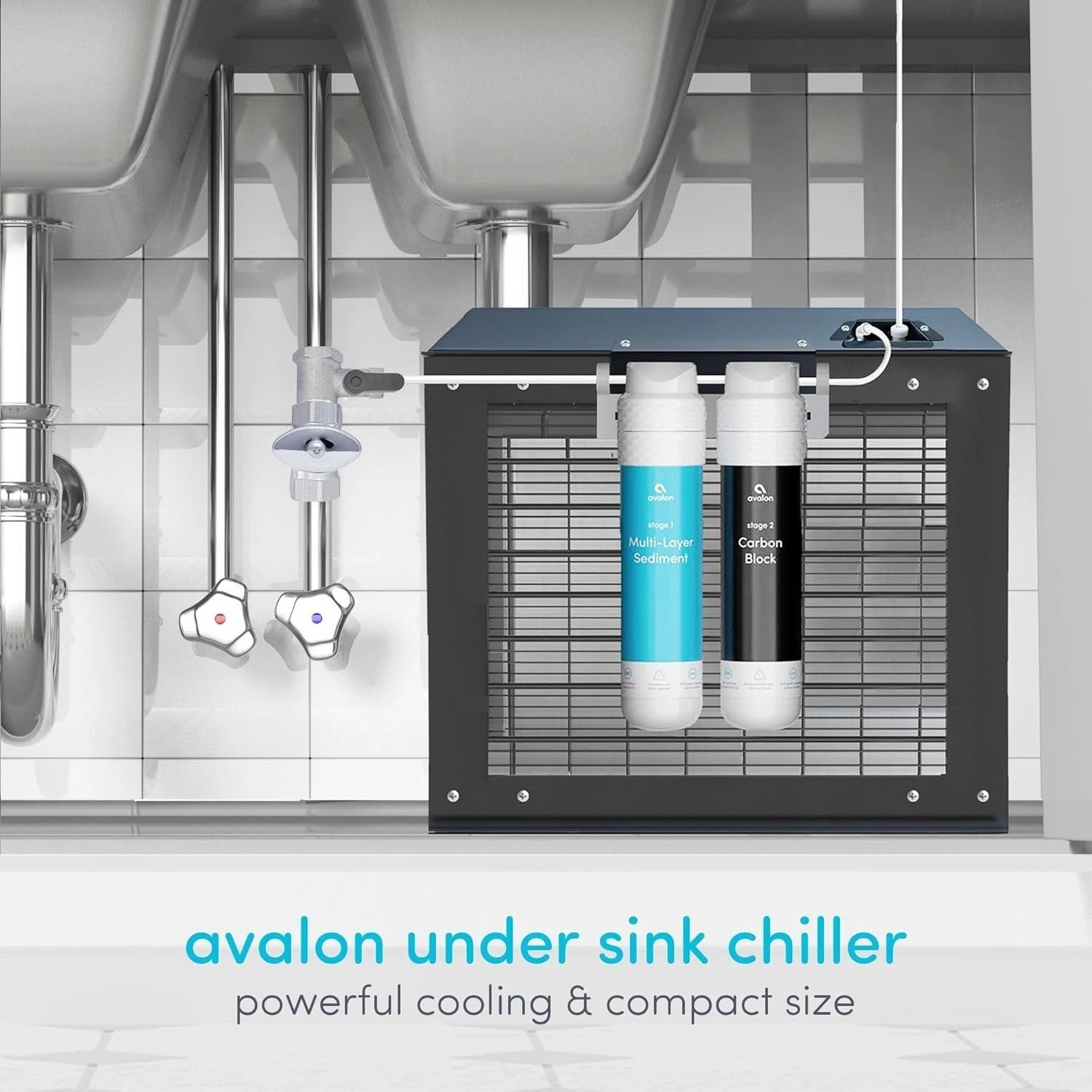 Compact Stainless Steel Under Counter Chiller Cooling System – 10 Liters/Hour