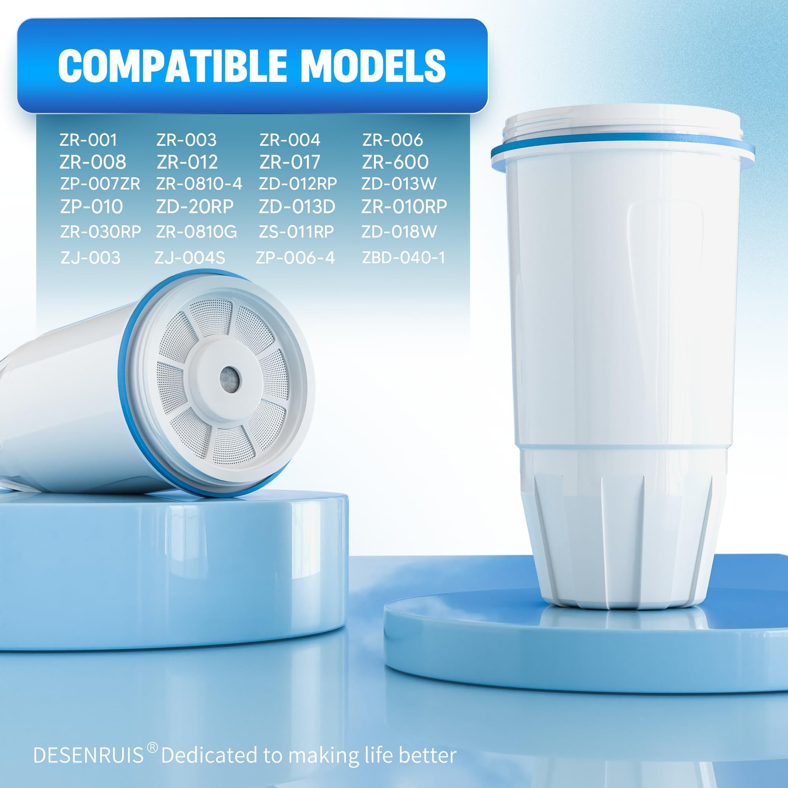 Upgraded Water Filter for Zero Pitcher and Dispenser ZR001 ZR004 ZP006 ZR017,…