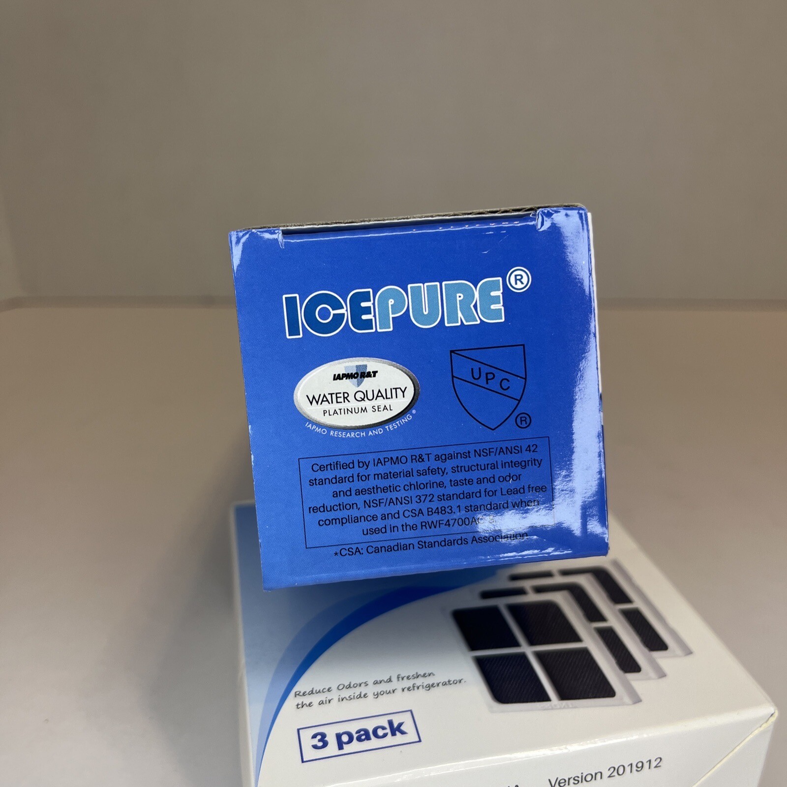 1 Golden Icepure RWF4700A Water Filters & 3ICP-AF004 Air Filters LG Kenmore