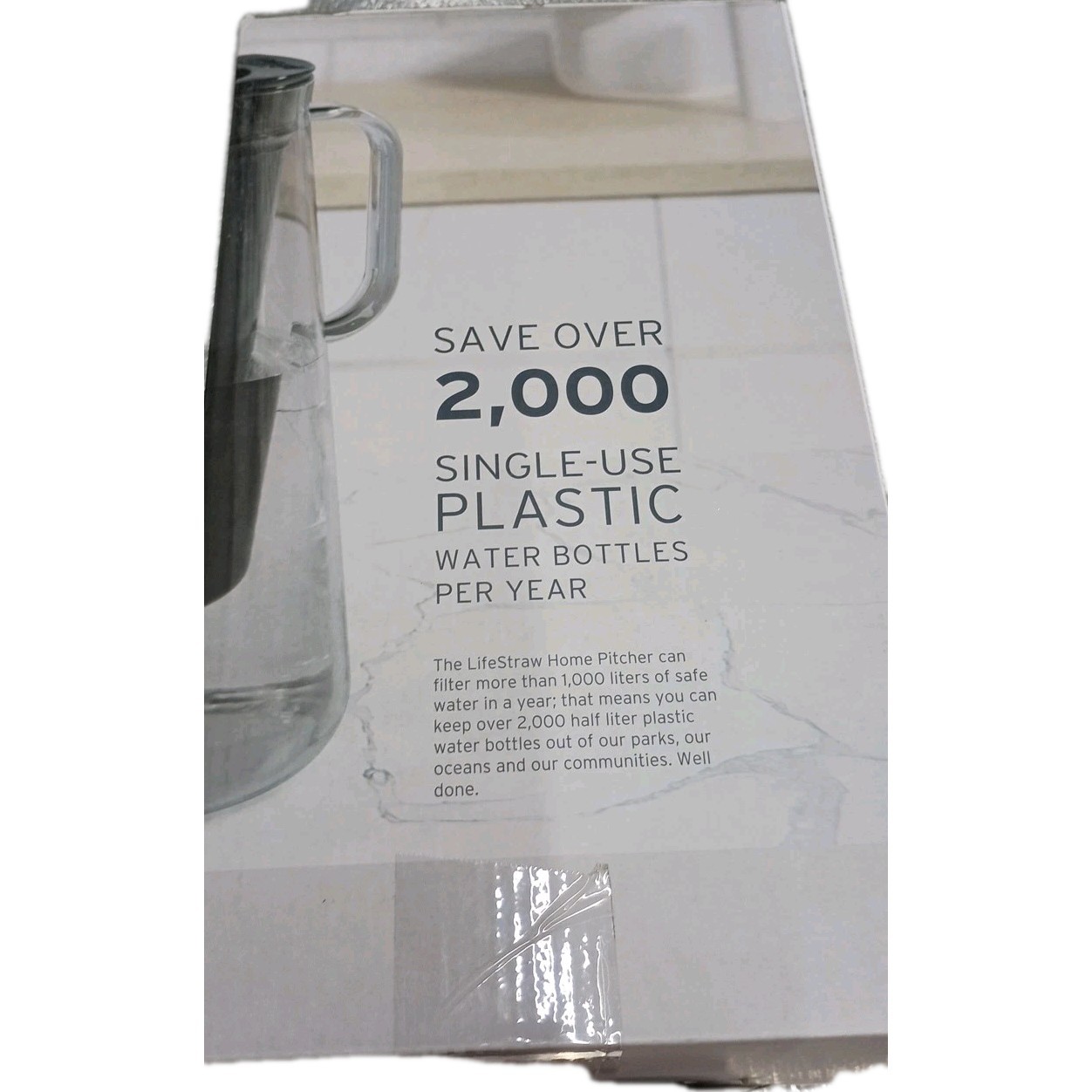 LifeStraw Water Filter Pitcher 10 Cup Filters Bacteria and Parasites