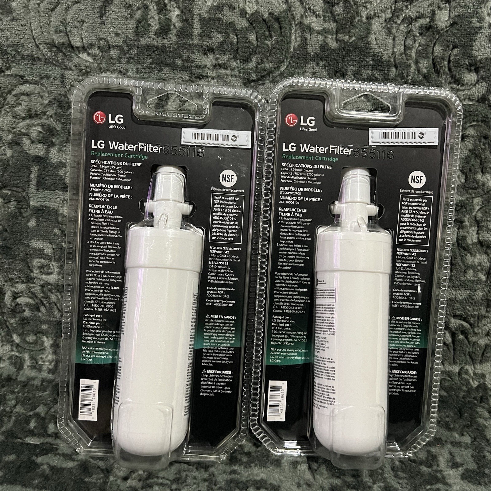 Genuine LG LT700P/PC/PCS Refrigerator Replacement Water Filter ADQ360061 NEW