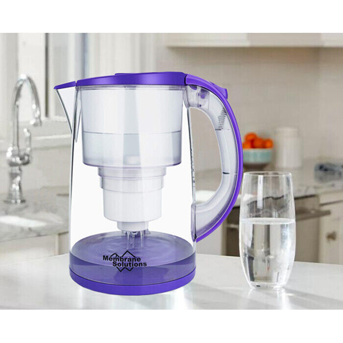 DP05 Water Filter Pitcher w/Filter,Long-Lasting 200gallons,Filtration Jug 12-Cup